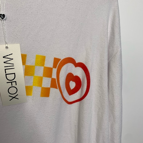 Wildfox racer check white road trip sweater NWT - Picture 5 of 8